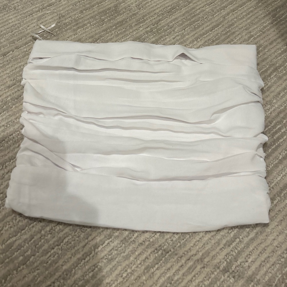 White rouched tube top, never worn (too small)